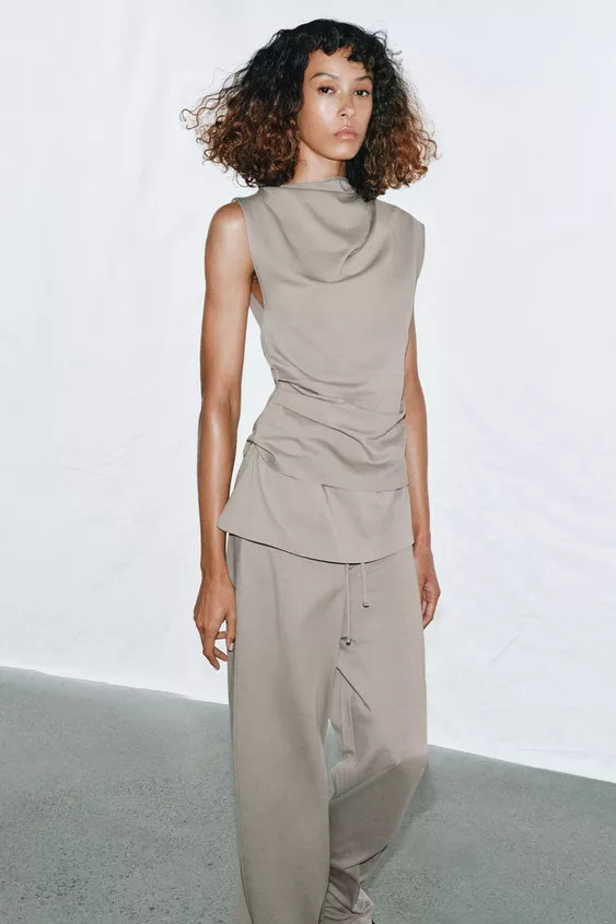 HEAVY COTTON SASH TROUSERS | Zara UK