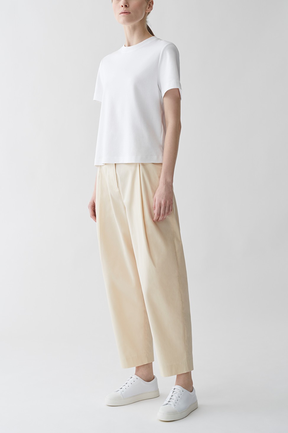 ROUNDED COTTON PANTS | COS (US)