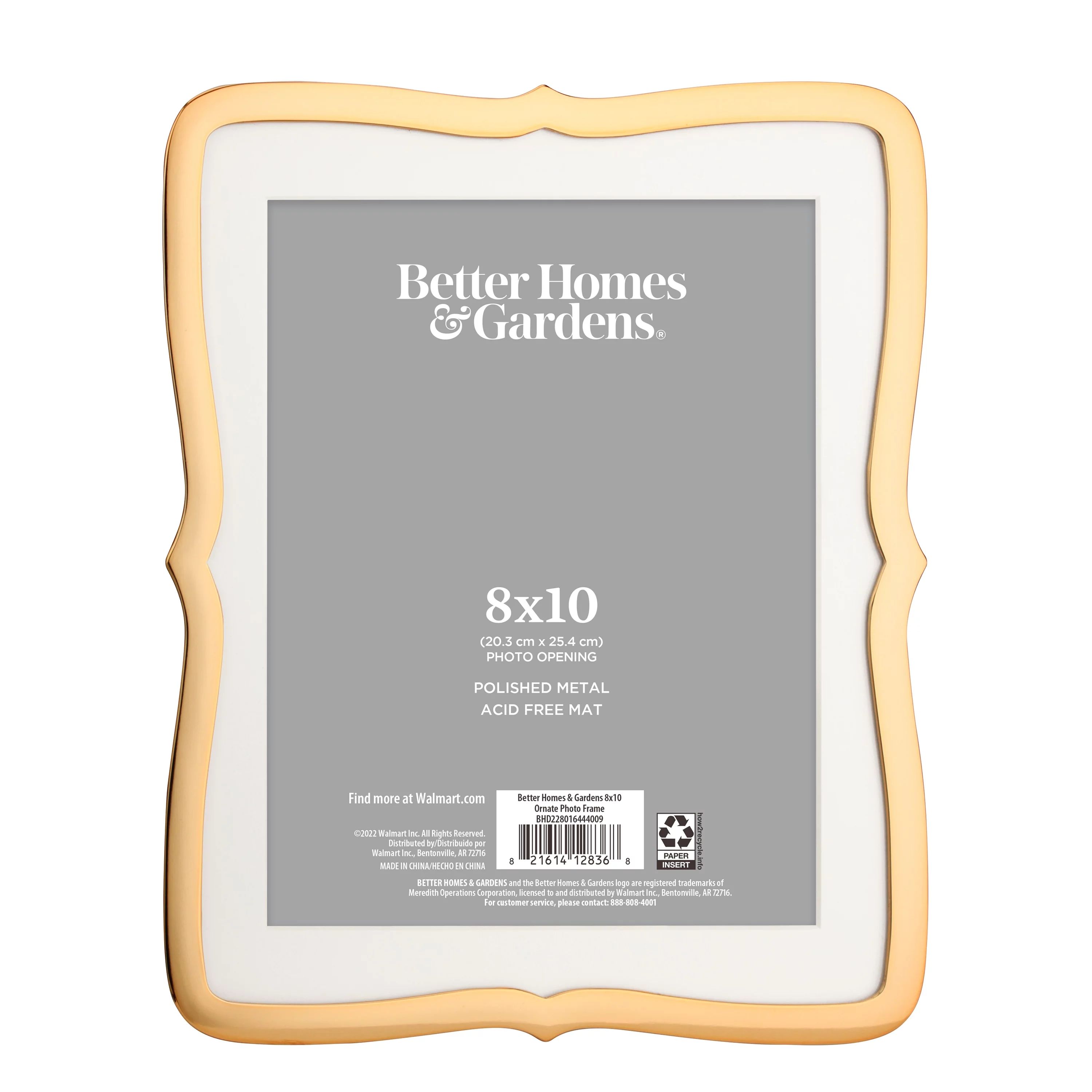 Better Homes & Gardens 8x10 Ornate Tabletop Picture Frame, Gold - Walmart.com | Walmart (US)