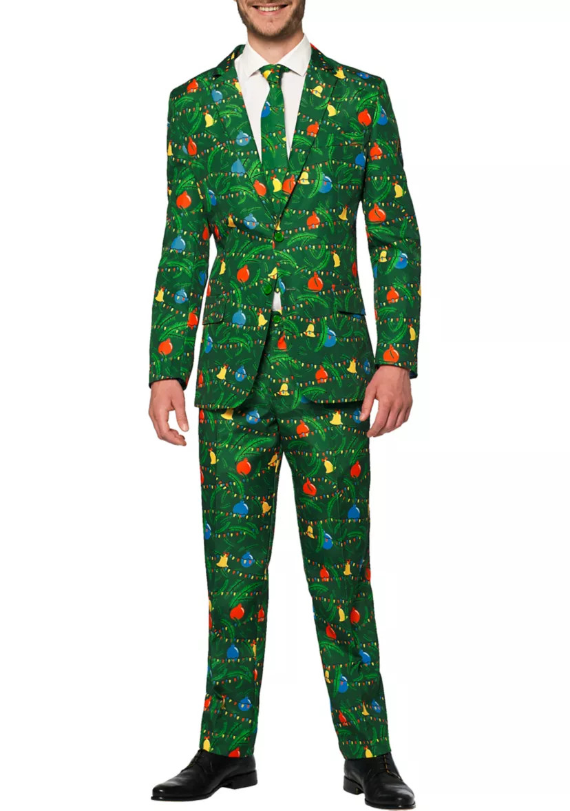 Christmas Green Tree Light Up 2 Piece Suit + Tie | Belk