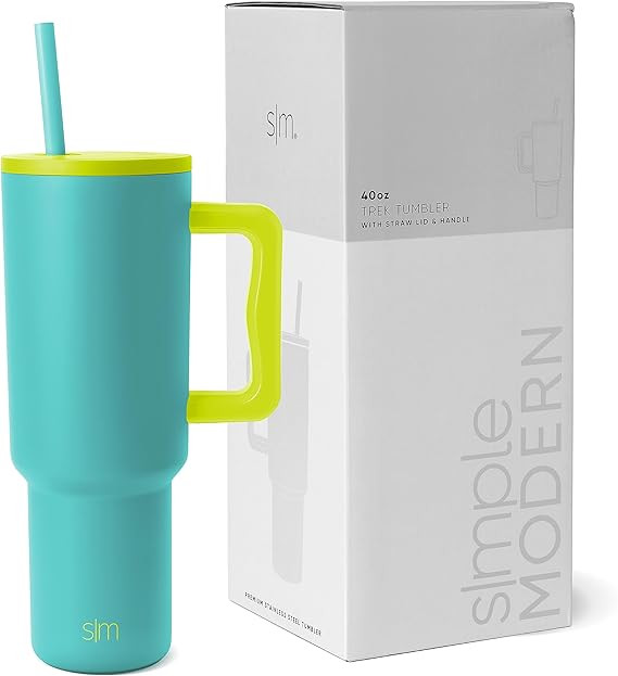 Simple Modern 40 oz Tumbler with Handle and Straw Lid | Insulated Reusable Stainless Steel Water ... | Amazon (US)