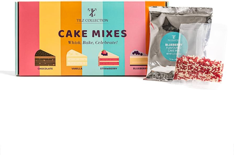 Cake Mix – 4 Pack Cake Mixes Gift Set, Mug Cake Mix, Kids Baking Kit with Sprinkles & Icing |Va... | Amazon (US)