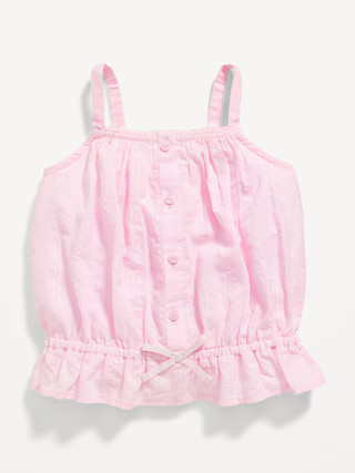 Sleeveless Buttoned Peplum Tank Top for Toddler Girls | Old Navy (US)