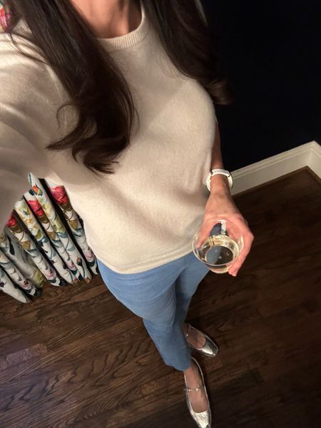 POV: you’re hosting a casual party and want to look polished, but comfortable. Cashmere sweater, flared corduroy pants, and strappy flats for the win.

#LTKstyletip #LTKshoecrush #LTKparties