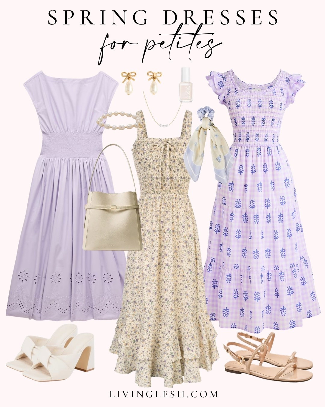 Spring dress | spring style | spring outfit | petite style | petite fashion | midi dress | maxi dress | sandals | jewelry | heels | hair scarf 

#LTKootd #LTKPetite #LTKSeasonal