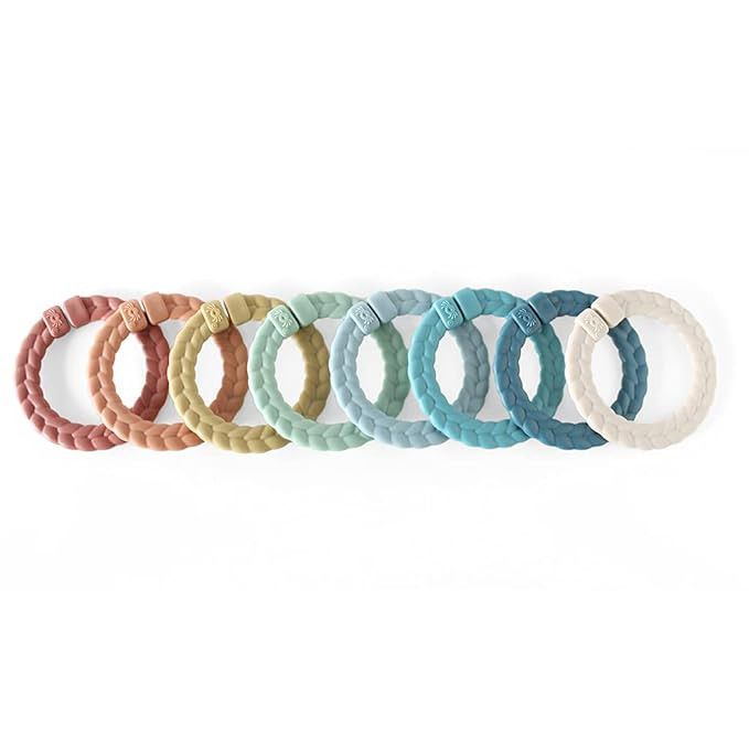 Itzy Ritzy Linking Ring Set; Set of 8 Braided, Rainbow-Colored Versatile Linking Rings; Attach to... | Amazon (US)