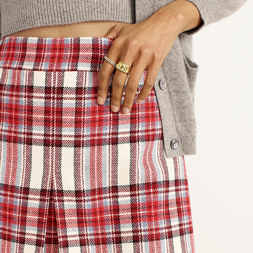 Pleated mini skirt in vintage plaid | J. Crew US