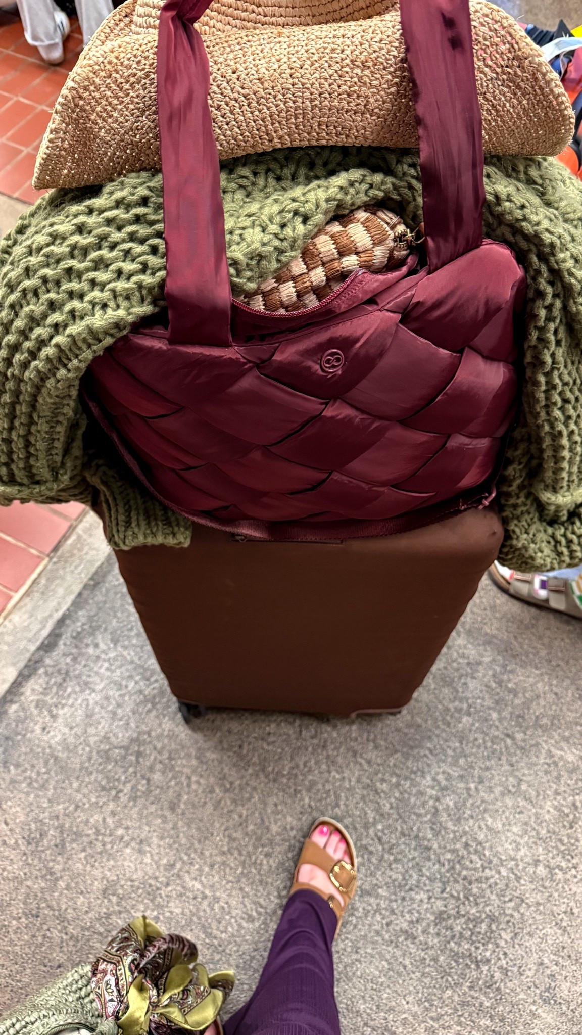 travel setup! 
my luggage is is 3 years old now and has been on so many trips! holds up wonderfully! and i got this luggage cover for it to keep it from getting scuffed up. 

this travel carry on bag has so many compartments, a pocket to slide over  your luggage handle too.

#LTKTravel #LTKdayinmylife #LTKSaleAlert