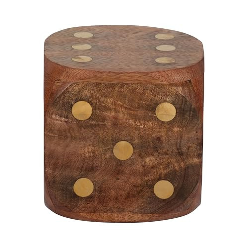 Sagebrook Home Vintage-Inspired Decorative Metal & Wood Dice Decor Object | Amazon (US)