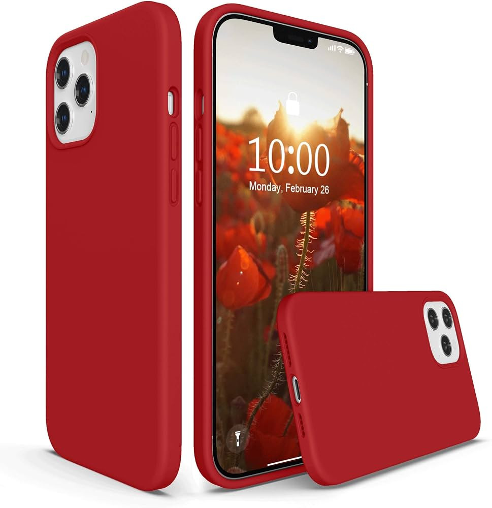 SURPHY Designed for iPhone 12 Pro Max Case 6.7 inches, Liquid Silicone Phone Case (with Microfibe... | Amazon (US)