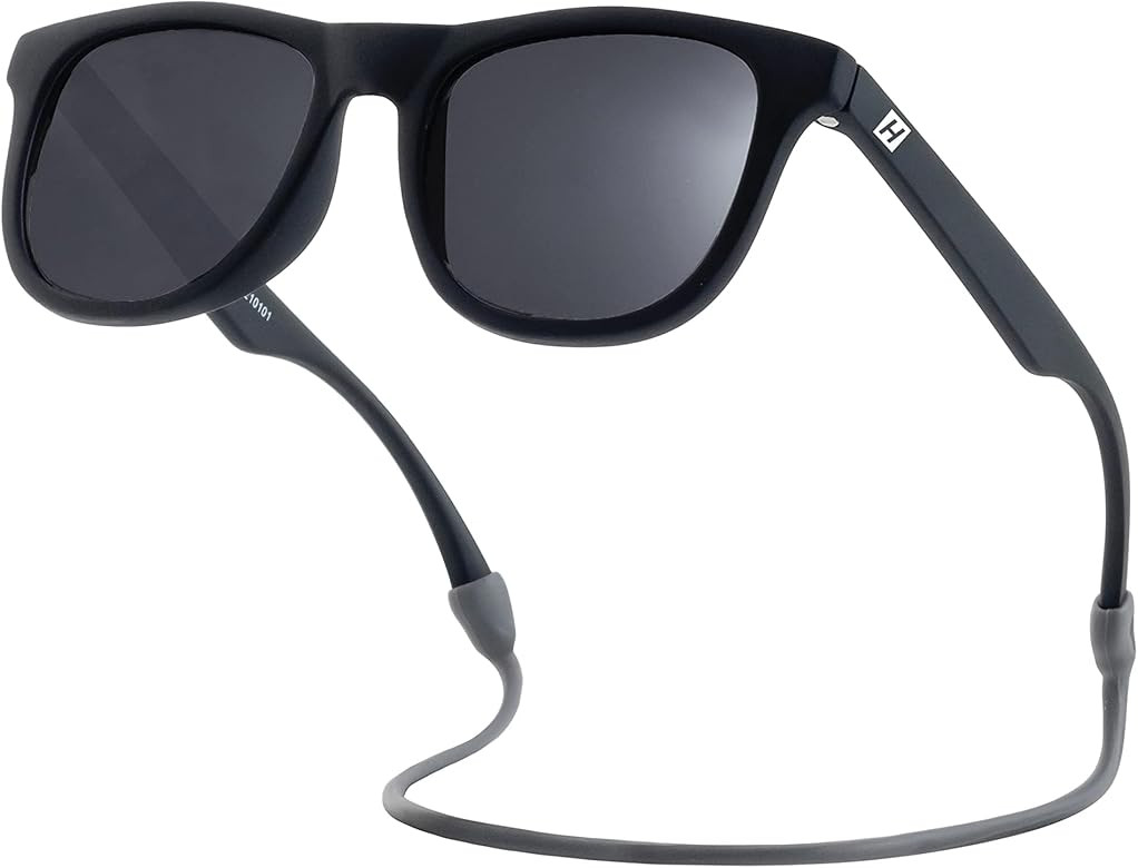 Hipsterkid Sunglasses Toddler Polarized Sunglasses Shatter-Resistant Lenses Stay-On Strap 100% UV... | Amazon (US)