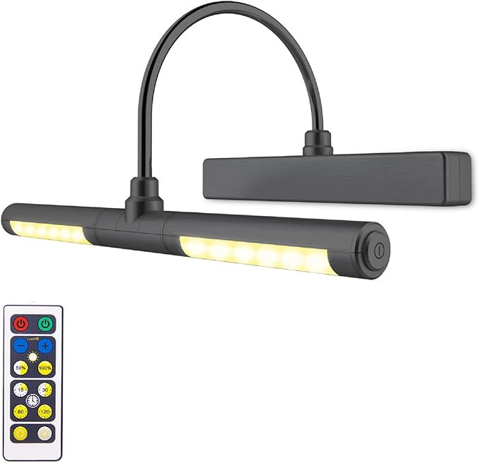 LUXSWAY Wireless Picture Light Battery Operated, Remote Control Painting Light with Rotatable Light  | Amazon (US)