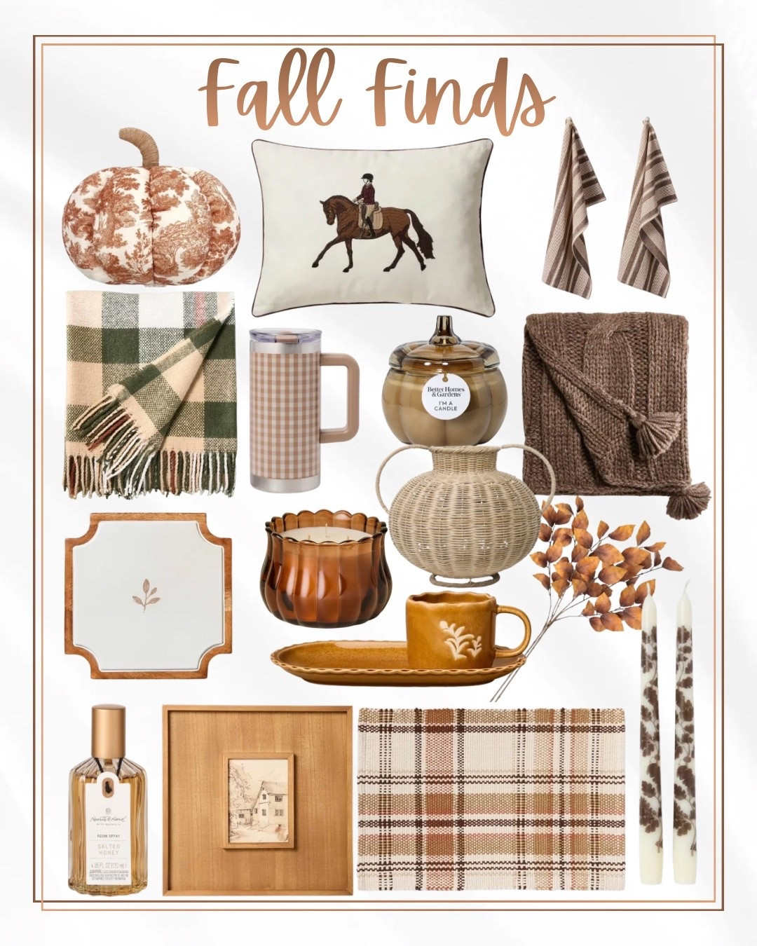 Fall Finds

Fall finds / fall home decor / autumn home decor / home decor / autumn finds / fall candles / autumn candles / bath mat / pumpkins / pumpkin decor / blankets / cozy blankets / cups / mugs / tumblers / room spray / home decor finds / target / target home decor / target finds / Walmart finds / Walmart home decor / sale / sale alert

#LTKxWalmart #LTKHome #LTKSaleAlert