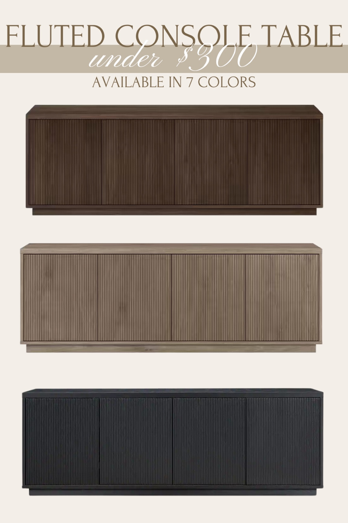 fluted console table for under $300 🤍 7 color options available #fluted #flutedtable #flutedconsoletable #console #consoletable #homedecor #homefurniture #livingroom #bedroom #bedroomconsole #tvconsole #sofatable

#LTKHome #LTKFamily #LTKSaleAlert