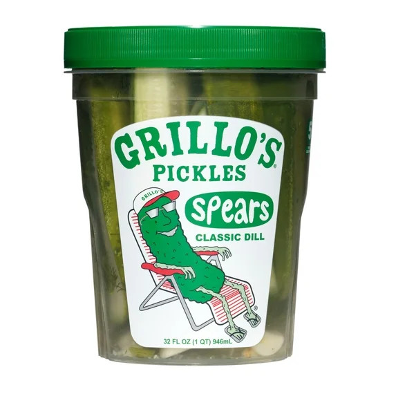 Grillo's Pickles Classic Dill Pickle Spears, 32 fl oz, Jar | Walmart (US)