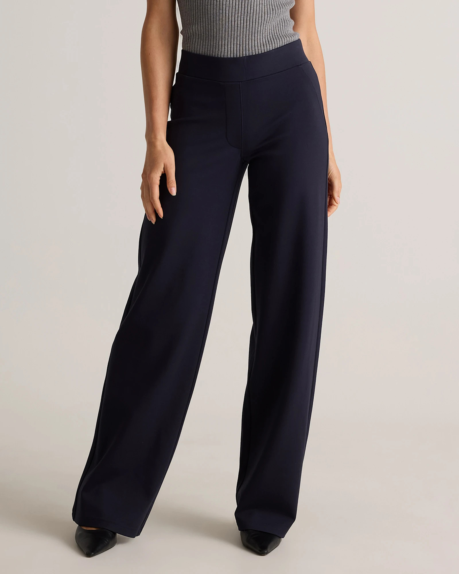 Ultra-Stretch Ponte Wide Leg Pants | Quince