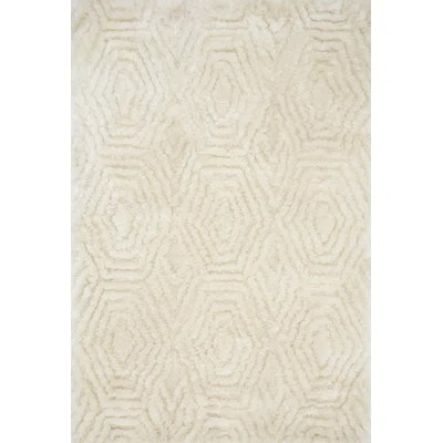 Caspia Geometric Hand Tufted Ivory Area Rug Loloi x Justina Blakeney Rug Size: Rectangle 3'6" x 5'6 | Wayfair North America