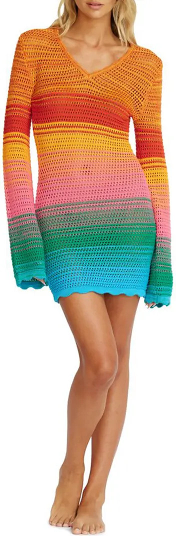 PQ SWIM Maeve Long Sleeve Cotton Cover-Up Tunic | Nordstrom | Nordstrom