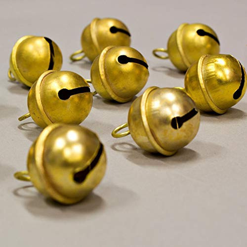 12 Pcs Jingle Bells, Express Polar Sleigh Bells, Polished Brass Bells for Door Knob, for Craftwork, Anniversary, Cattle Bells, for Party Favors, Wall Art, Orchard Garden Art 1-in High | Amazon (US)