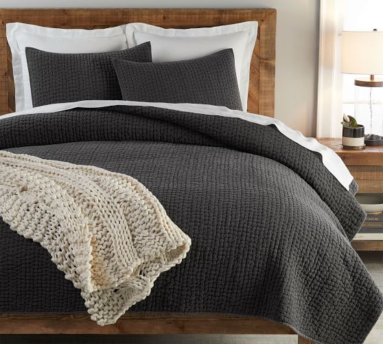 Stonewashed Pick-Stitch Quilt & Shams | Pottery Barn (US)
