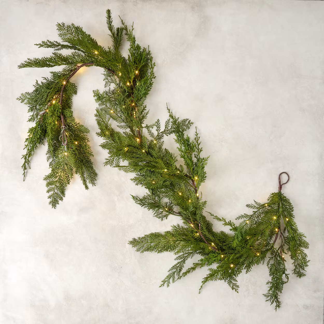 Real Touch Cedar Mix Pre-Lit Garland - 72" | Magnolia