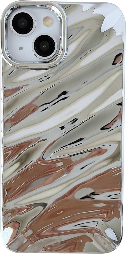 Caseative Water Ripple Pattern Curly Wave Shape Chrome Plating Electroplated Soft Compatible with... | Amazon (US)