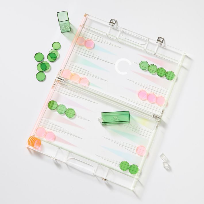Colorful Acrylic Backgammon Game Set | Mark and Graham