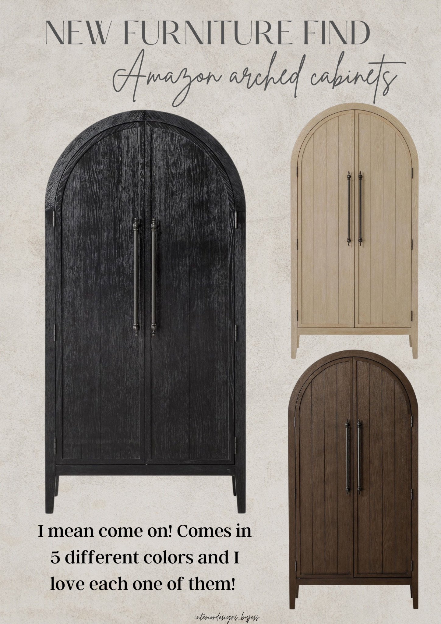 Can these solid wood arched cabinet be any more beautiful! They look so similar to designer stores for a fraction of the price. Comes in 5 colors and I love time all! 

#LTKsalealert #LTKstyletip #LTKhome
