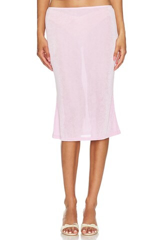 GUIZIO Selene Midi Skirt in Cotton Candy from Revolve.com | Revolve Clothing (Global)