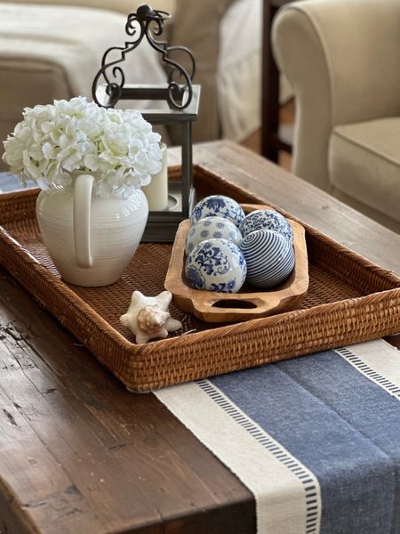 Coastal coffee table decor and save or splurge option for the blue and white table runner!

#ltkblueandwhite #ltksavevssplurge #ltknancymeyers #ltkcoastal

#LTKxWalmart #LTKHome #LTKSeasonal