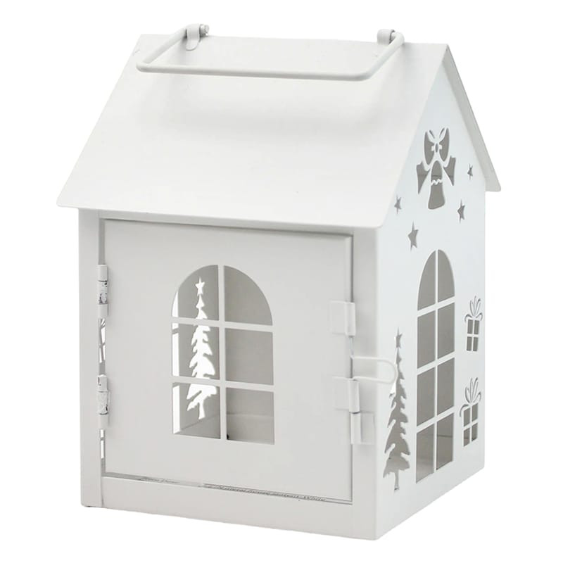 White House Lantern, 6.5", Metal, sold by At Home | At Home