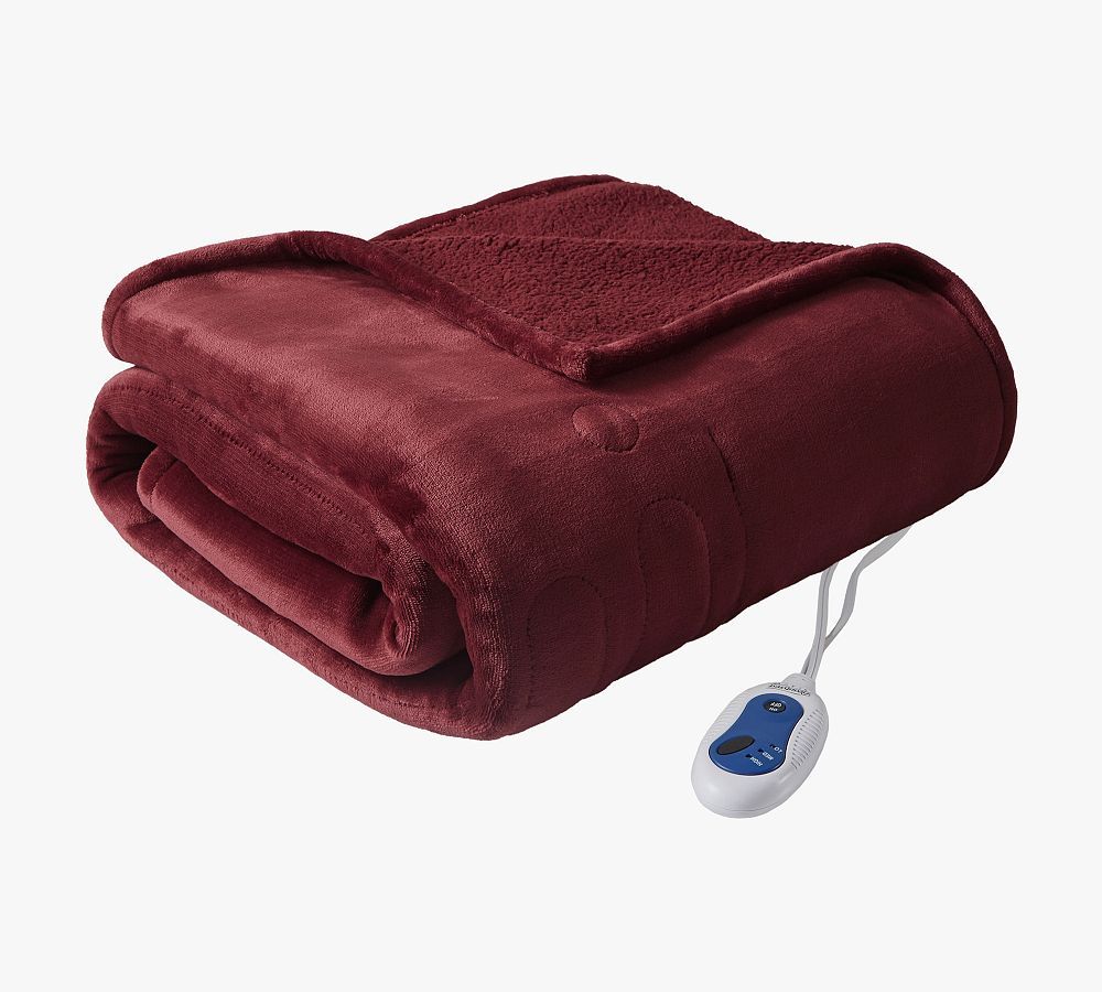 Beautyrest® Heated Microlight-to-Beber Throw Blanket | Pottery Barn (US)