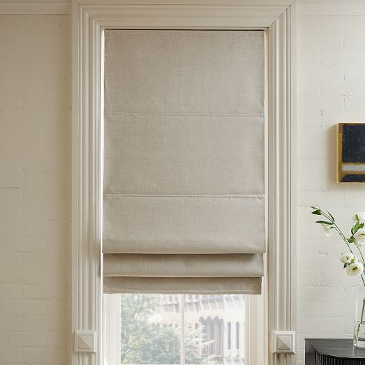 Crossweave Cordless Roman Blackout Shade | West Elm (US)