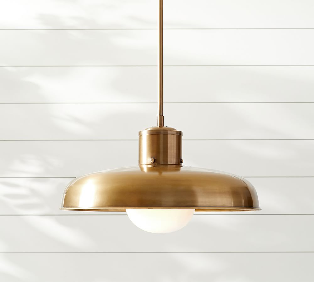 Carneros Milk Glass Pendant | Pottery Barn (US)