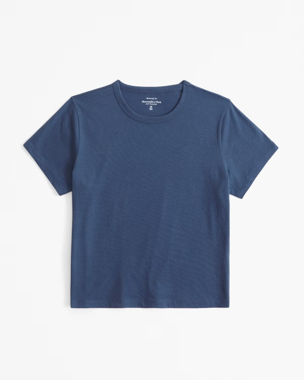 Essential Polished Body-Skimming Tee | Abercrombie & Fitch (US)
