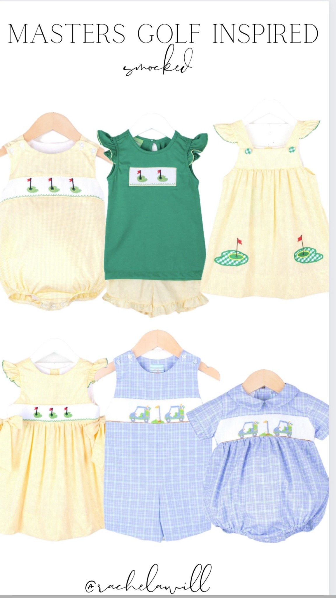 The sweetest smocked outfits ⛳️

These are PERFECT for any masters inspired party! 

#smocked #smockedoutfits #masters #themastersinpo #mastersoutfits #mastersparty #smockedspring #spring #springoutfits #babyoutfits #smockedbaby #masters #smockedmasters #toddler #childrensboutique 

#LTKfamily #LTKkids #LTKbaby