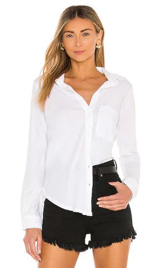 Light Weight Jersey Button Down in White | Revolve Clothing (Global)