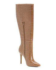 Croc Printed High Shaft Heel Boots | Knee High Boots | T.J.Maxx | TJ Maxx