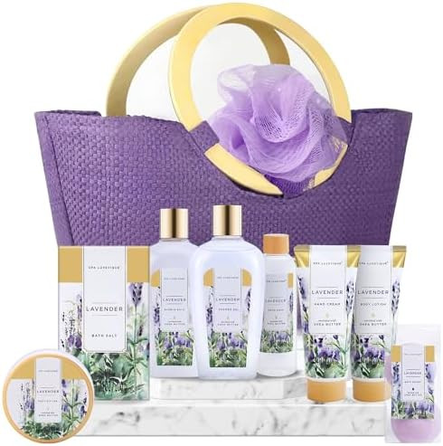 spa luxetique Gift Baskets for Women, Spa Gifts for Women - 10pcs Lavender Sets with Body Lotion,... | Amazon (US)