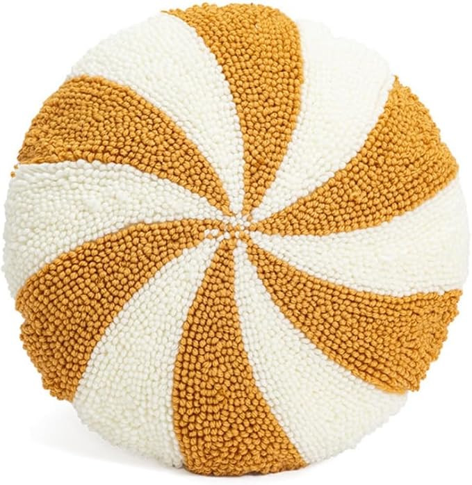 Christmas Throw Pillows Candy Cane Pillow Xmas Fluffy Spiral Lollipop Plush Pillows Xmas Pillows ... | Amazon (US)