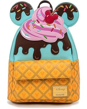 Loungefly Disney Mickey and Minnie Mouse Sweets Ice Cream Womens Double Strap Shoulder Bag Purse | Amazon (US)