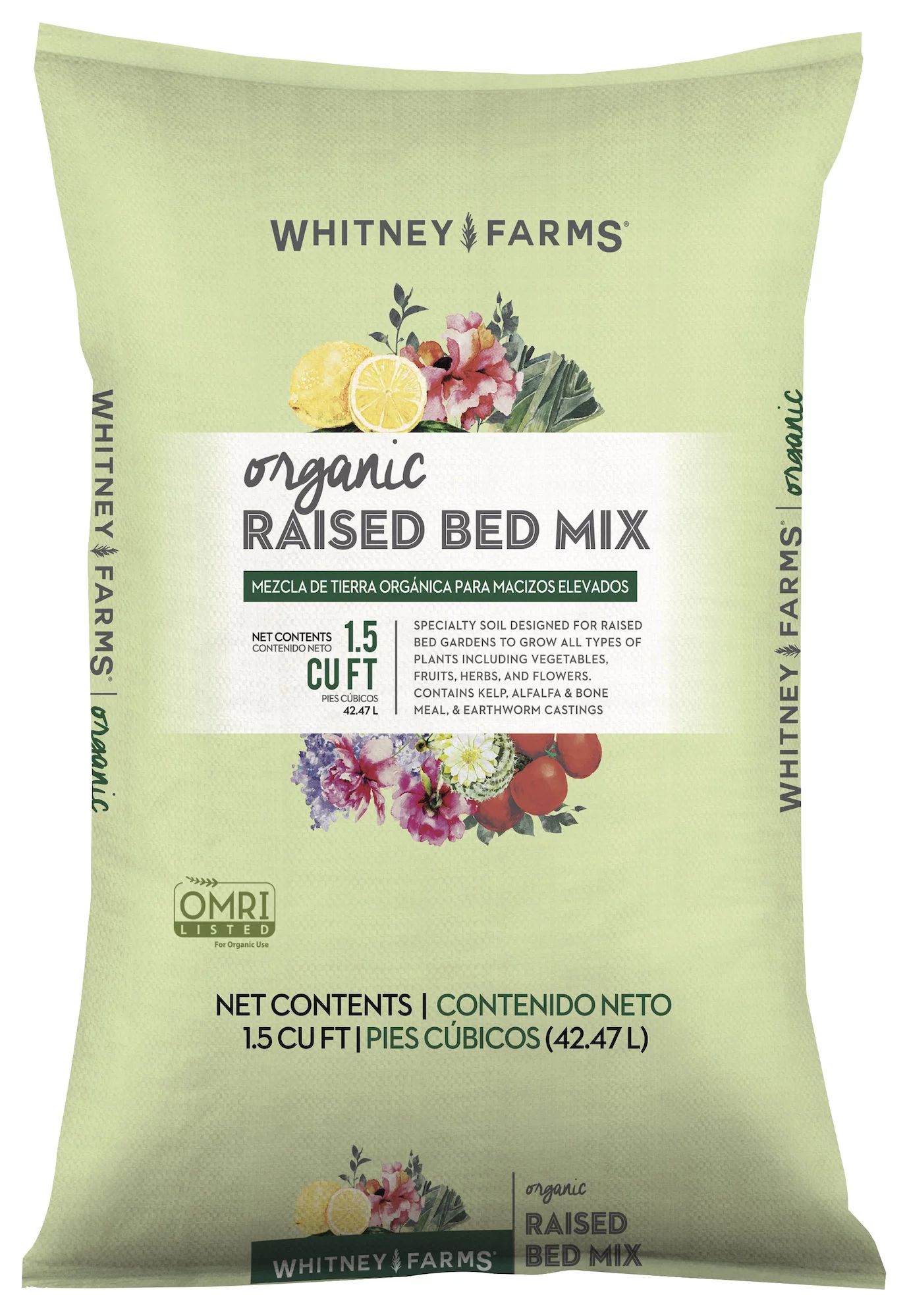 Whitney Farms Organic Raised Bed Mix with Fertilizer, 1.5 Cu. ft. | Walmart (US)