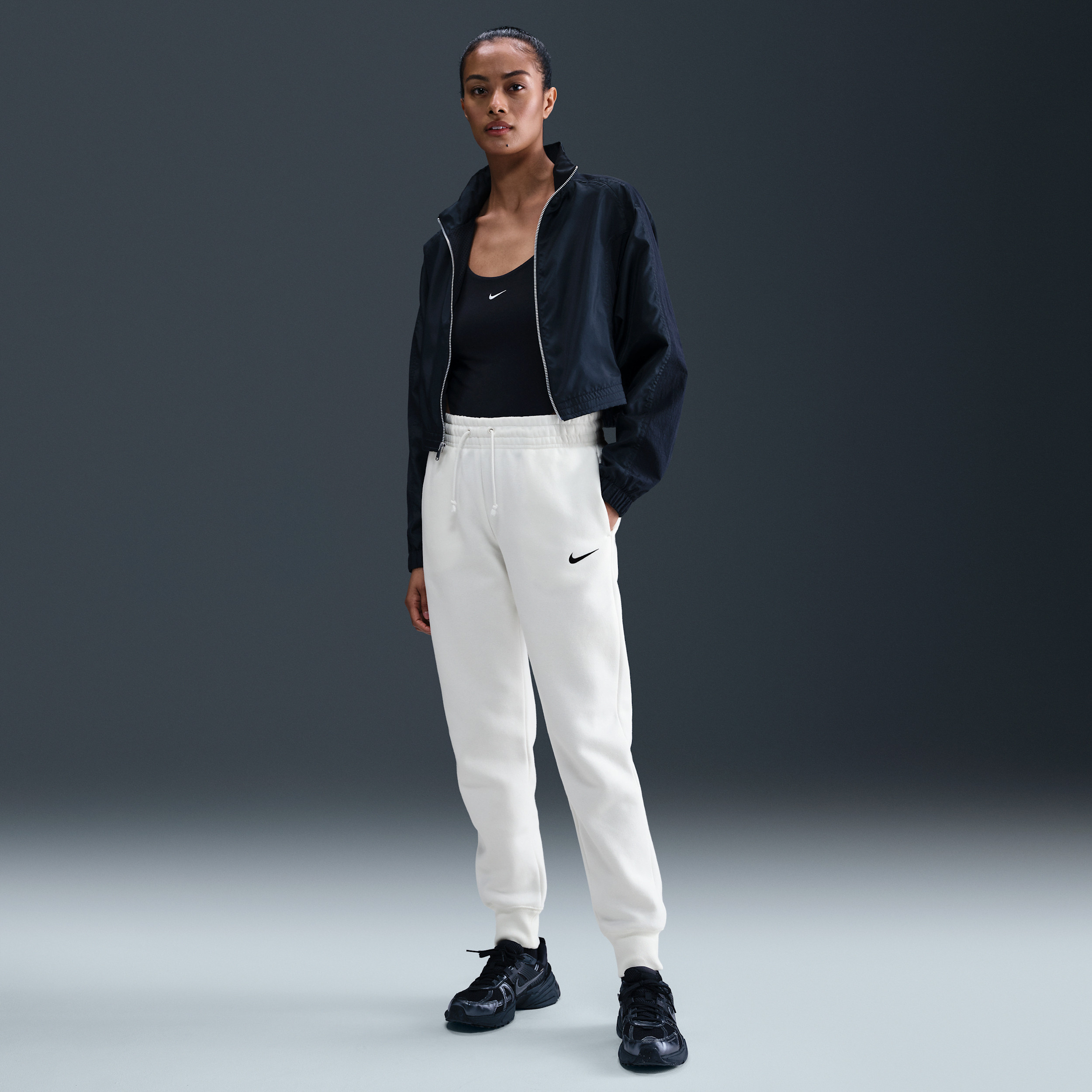 Women's Nike Sportswear Phoenix Fleece Mid-Rise Sweatpants in White | FZ7626-133 | Nike (US)