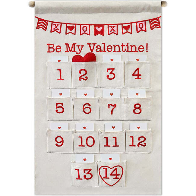 Valentine Countdown Calendar Canvas Wall Hanging | Maisonette