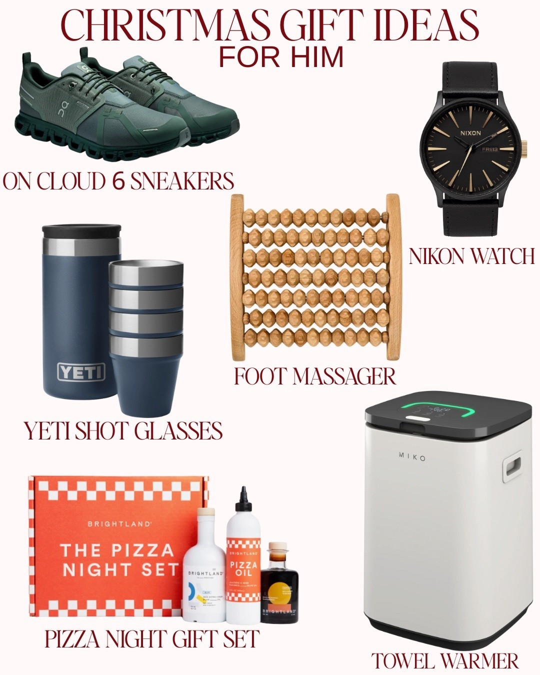 Gifts for him🎁🎄

#christmas #christmasgifts #giftguide #giftsforhim #nordstrom #uncommongoods #giftideas #footmassager #towelwarmer #cookingset #shotglasses #yeti #watch #wristwatch #sneakers 

#LTKGiftGuide #LTKCyberWeek #LTKMens