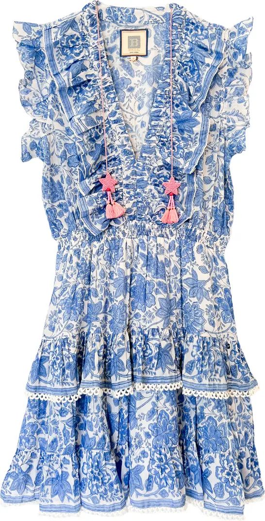 Rainey Floral Cotton & Silk Cover-Up Minidress | Nordstrom