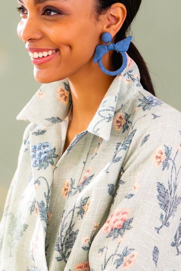 Chambray Knot Maris Earrings | Tuckernuck (US)