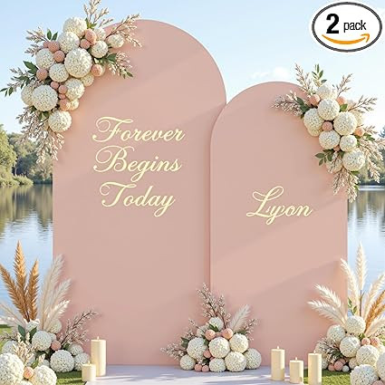 Nude Photo Arch Backdrop Cover Set of 2 Spandex 7.2 and 6ft Arch Covers Stretchy Backdrop Party A... | Amazon (US)
