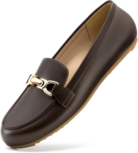 FITORY Loafers for Womens Dress Shoes Slip on Flats Work Business Casual | Amazon (US)