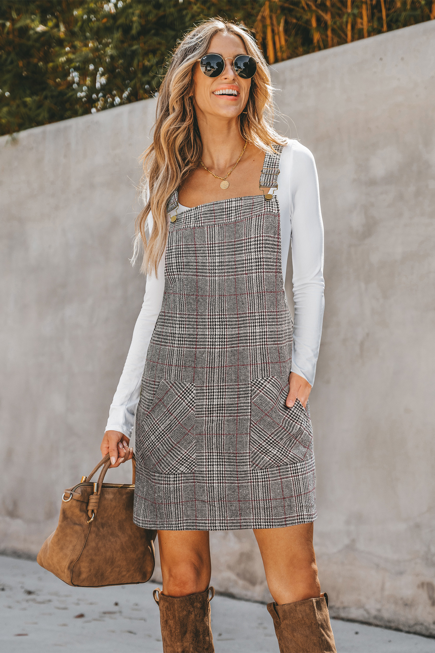 Study Break Plaid Mini Dress | Cupshe US